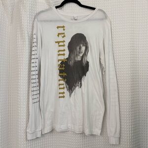 Taylor Swift Reputation Stadium Tour White Long Sleeve Graphic Tee
